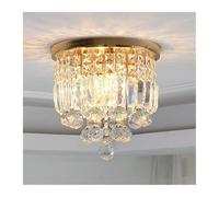 Lampadari Piccola plafoniera Lampada a sospensione in cristallo minimalista americano, lampada da ristorante Compatible with soggiorno a LED in cristallo retrò,Lampadario