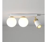 Lampadari Plafoniera Lampada da Quadro Regolabile per Interni Globo in Vetro E27 4000K Faretto LED Lampada da soffitto antiriflesso per corridoio Soggiorno Camera da Letto Negozio