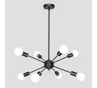 Lampadari Sputnik Nero Opaco, 8 Luci Lampade A Soffitto Sputnik