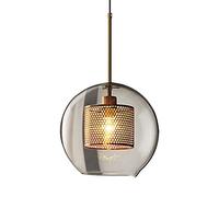 Lampadari Vintage in Ferro battuto Lampadari a Sospensione in Vetro Trasparente Lampada a Sospensione a Testa Singola Country Americana per Sala da Pranzo e Soggiorno Plafoniera Made in China Vision