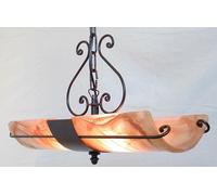 LAMPADARIO 2 COPPI IN LINEA IN FERRO BATTUTO LANTERNA APPLIQUE LAMPIONE LAMPADE