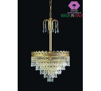 LAMPADARIO A SOSPENSIONE MAYA CROMO 1 LUCE ATTACCO E27 10X10X100CM IN ACCIAIO CON DECORI