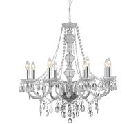 Lampadario 8X E14 Ø74Cm In Cromo Lampada Da Soffitto Illuminazione Interna