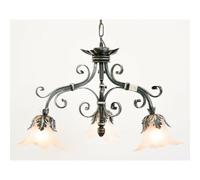 Lampadario a 3 luci in ferro battuto modello PARIGI con catena da appendere