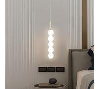 Lampadario A Bolle A Forma di Globo Moderno Lampadario A Sfera in Vetro A 5 Luci Lampadario A Sospensione A Isola di metà Secolo Illuminazione A Sospensione per Sala da Pranzo Lineare, 4000k