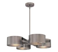 Lampadario a Corona Zaro Stagno 4 E27 Base Plafoniera Moderna Regolabile Lampada