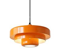 Lampadario a cupola in metallo arancione Lampadari a sospensione industriali Lampada a sospensione a soffitto arancione E27 Base Decorazione Lampadario Illuminazione cucina domestica, Made in China