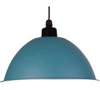 Lampadario A Cupola Industriale E27, Lampada A Sospensione Decorativa Vintage, Illuminazione A Soffitto per Illuminazione da Palestra, Lanterna A Sospensione in Nichel Spazzola, Dark Blue, 41cm