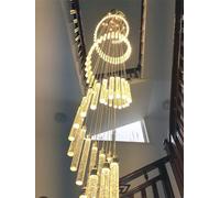 Lampadario a Forma Di Bolla Di Vetro a Led-Duplex Building Large Modern Creative Hotel Living Room Luxury Villa Staircase Decoration Light-Lampadario Lungo (12-40 Luci), JYLSSKUK, B il, 40 capi