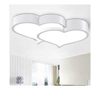 Lampadario a Forma Di Cuore con Luce Led Semi-Incasso Vicino Al Soffitto per Cameretta Di Bambini e Bambine, Soggiorno e Asilo/Bianco/71 * 41Cm 48W