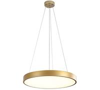 Lampadario a Forma Di Disco Ayuxian,Pada a Sospensiper Ufficio, Ristorante, Cucina, Altezza Regolabile, Paralume in Acrilico, Luci Sospese in Ferro Battuto, Dimmere, Tieni Gli Occhi Aperti