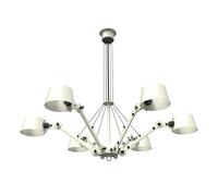 Lampadario A Lampadario Bolt A 6 Bracci, Colore Bianco Fulmine.