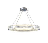Lampadario a LED a forma di cerchio cristallo lusso lucido adatto compatibile con la luce della decorazione casa cucina camera da letto del soggiorno, Lampadario