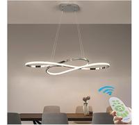 Lampadario a LED a spirale intrecciata, design moderno e minimalista, lampada a sospensione integrata da 75 W, oro e nero con finitura cromata, elegante apparecchio di illuminazione per casa o uffici