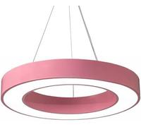Lampadario a LED colorato per asilo, luci a sospensione circolari cave, cerchio verde giallo, lampada a sospensione, ufficio, scuola, aula, soffitto, luce rotonda, luce calda 3000K, rosa, 40 cm