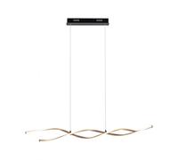 Lampadario A LED Dimmabile Nero Oro 105 Cm 20 W 3000 K Per Sala Da Pranzo
