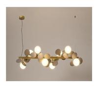 Lampadario a LED lungo sfera di vetro G9 oro compatibile con sopra il tavolo cucina sala da pranzo bar lampada a sospensione illuminazione design a sospensione, lampadario da pranzo