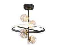 Lampadario a LED, moderna camera da letto rotonda lampada sferica Creative pranzo Creative Dining Room 3 Colore Light Appeding Light, Lampada del soggiorno Luci a sospensione (colore: trasparente,