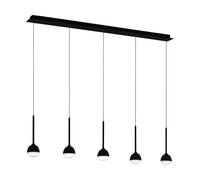 Lampadario a led moderno design nero 5 luci GL0292