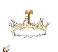 Lampadario a LED per Camera da Letto con Corona, lampadario per cameretta per Ragazze, Lampada da soffitto a Stella di Lusso a Luce Calda, luci per Soggiorno, luci da Pranzo, luci per Camera da