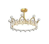 Lampadario a LED per Camera da Letto con Corona, lampadario per cameretta per Ragazze, Lampada da soffitto a Stella di Lusso a Luce Calda, luci per Soggiorno, luci da Pranzo, luci per Camera da