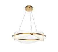 Lampadario A Led Sospeso Ø 60Cm Anello H: Max. 318Cm Regolabile Ottone 3000 K [EEK: G]