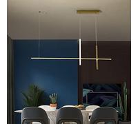 Lampadario a LED sottile Luce Cucina Isola Illuminazione a sospensione lineare, Lampada a sospensione a striscia Lampada a striscia lunga Lampada a sospensione moderna per ufficio Area commerciale