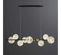 Lampadario a LED Sputnik Lampadario moderno in ottone spazzolato oro della metà del secolo durante la luce Lampade a sospensione a semi-incasso per sala da pranzo, camera da letto, cucina-Oro. 8