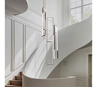 Lampadario a LEDELIER LEDELIER Foyer Scale lampadari Grandi lampadario ad Alto soffitto Alto lampadario Regolabile lampadario Nero Rettangolare Il lampadario Illuminazione Appendiabiti Il soffitto