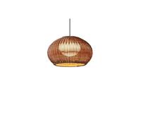 Lampadario a nido d'uccello marrone, lampada a sospensione rotonda in rattan intrecciato a mano, lampada a sospensione in bambù conciso, lampadario decorativo regolabile, per lampadario da cucina per