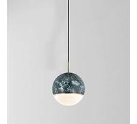 Lampadario a sfera rotonda in marmo MI-NI Lampadario a LED Luce moderna Arte di lusso Lampada a sospensione in cristallo - Decorazione dell'isola sul comodino della camera da letto Lampadario sospeso