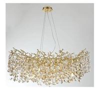 Lampadario a soffitto in cristallo Gold Villa Restaurant Lampade a sospensione a led Compatible with lampadario a Decorazioni Compatible with la casa in camera nordica,Lusso