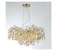Lampadario a soffitto in cristallo Gold Villa Restaurant Lampade a sospensione a led Compatible with lampadario a Decorazioni Compatible with la casa in camera nordica,Lusso