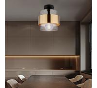 Lampadario A Soffitto Lampada A Sospensione Ottone Nero Vetro Big Light [EEK: Non valutato]