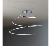 Lampadario a soffitto vortice stile moderno Led 22 w in metallo cromo