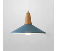 Lampadario a Sospensicolorato Personalizzato Tradizionale con Elegantedario in Legno per Caffetteria,Da a Sospensia Led Alla Moda per Sopra il Lavandino, Ufficio, Corridoio, Magazzino/Blu/13,0 Pollici