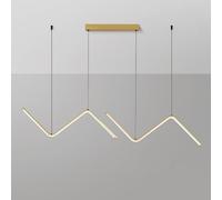 Lampadario a Sospensilineare da 49,2",Da a Sospensicon Barra Lunga in Metallo,Da a Sospensimoderna a Led, Luci a Sospensiin Alluminio con Paralume in Acrilico Bianco,Da da Soffitto per Sala da Pranzo,