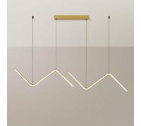 Lampadario a Sospensilineare da 49,2",Da a Sospensicon Barra Lunga in Metallo,Da a Sospensimoderna a Led, Luci a Sospensiin Alluminio con Paralume in Acrilico Bianco,Da da Soffitto per Sala da Pranzo,