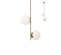 Lampadario a sospensione 2 luci colore oro opaco Nina Redo 012625