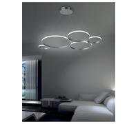Lampadario a sospensione a led design moderno oro silver