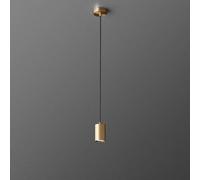 Lampadario a sospensione a LED nordico da 5 W Lampadario a cilindro in rame Lanterna a tubo tondo Lampade a sospensione Faretto da incasso per interni Contatore Droplight Apparecchi di illuminazione