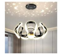 Lampadario a Sospensione a LED Nordico Illuminazione Compatible with Soggiorno Sala da Pranzo Ristorante Cucina Lampada a Sospensione Star Sky Design dimmerabile,Illuminazione a soffitto