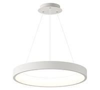 Lampadario a sospensione ad anello LED moderno da 20" con dimmer, lampadario ad anello circolare a 1 luce, lampada a sospensione a cerchio in metallo per soggiorno, cucina, atrio, camera da letto, la