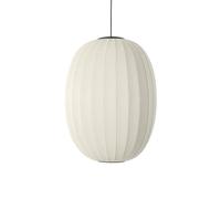 Lampadario A Sospensione Alta/ovale Made By Hand Ø65 LED Bianco Perla