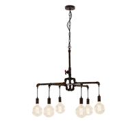 LAMPADARIO A SOSPENSIONE AMARCORD RUGGINE 6 LUCI ATTACCO E27 71X146CM
