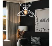 Lampadario a Sospensione Attacco E27 Minimal Industriale IP20 Cucina Salone [EEK: A]