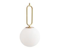 LAMPADARIO SOSPENSIONE OVALE IN BRONZO E SFERA IN VETRO ATTACCO PER LAMPADINA G9