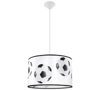 Lampadario a Sospensione Bianco E27 Calcio Camera Bambini Ragazzi L:40 cm Arles