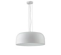 LAMPADARIO A SOSPENSIONE BISTROT BIANCA 4 LUCI ATTACCO E27 52X52X22CM IN METALLO