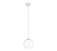 Lampadario A Sospensione Classico Bolsano Acciaio Cromo Vetro 1 Luce E27